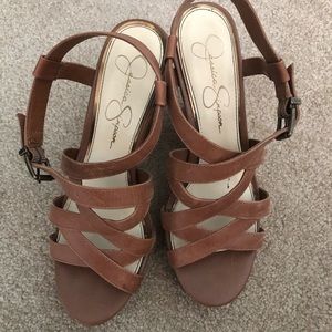 Jessica Simpson brown wedges